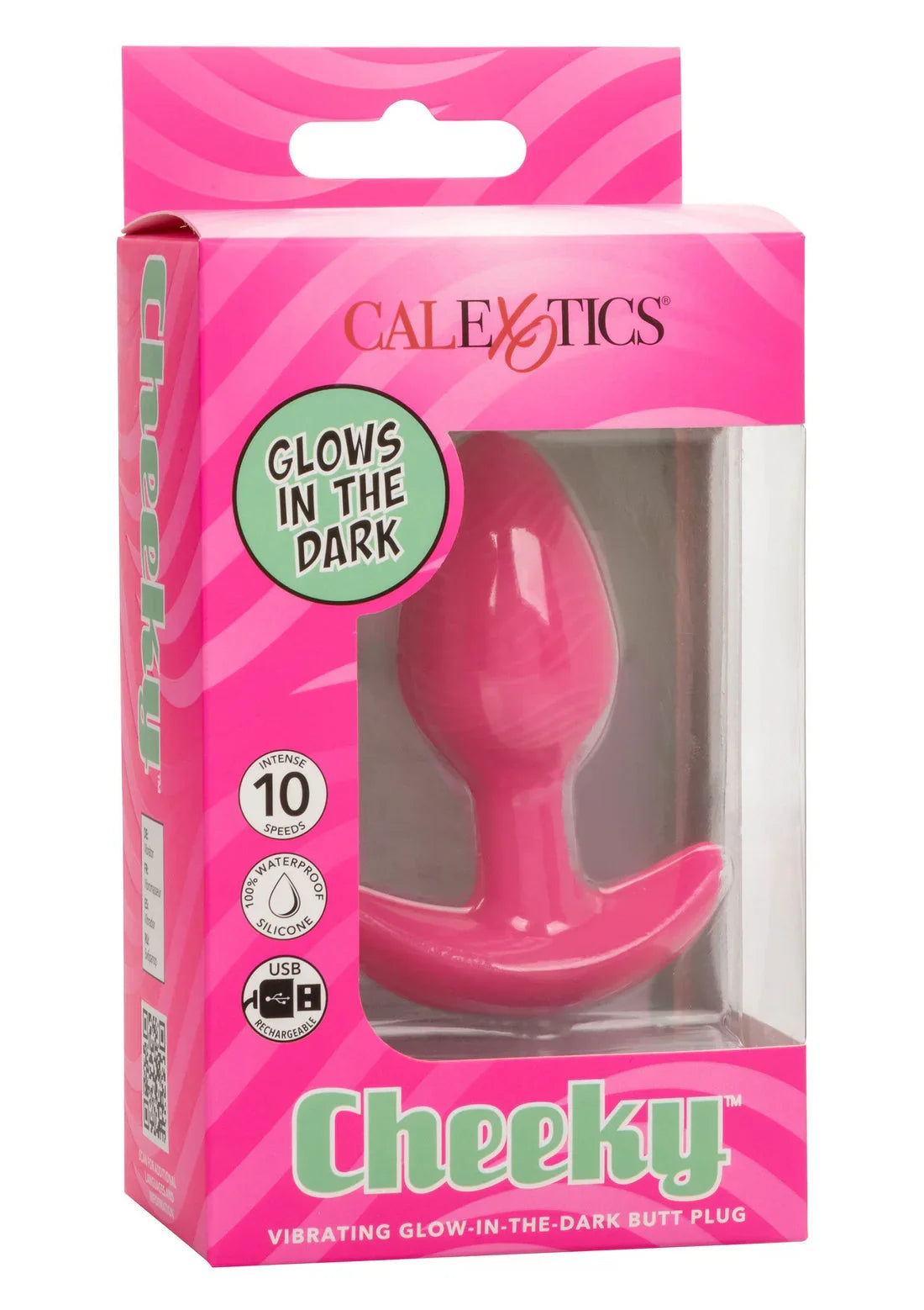 Cheeky Glow Vibrating Plug S by CalExotics - Happytoys Sexshop: Toys for Feeling Happy & Easy 😊 - Discreet geleverd