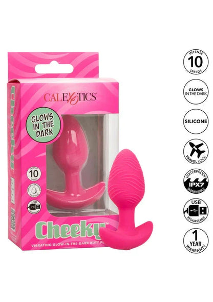 Cheeky Glow Vibrating Plug S by CalExotics - Happytoys Sexshop: Toys for Feeling Happy & Easy 😊 - Discreet geleverd