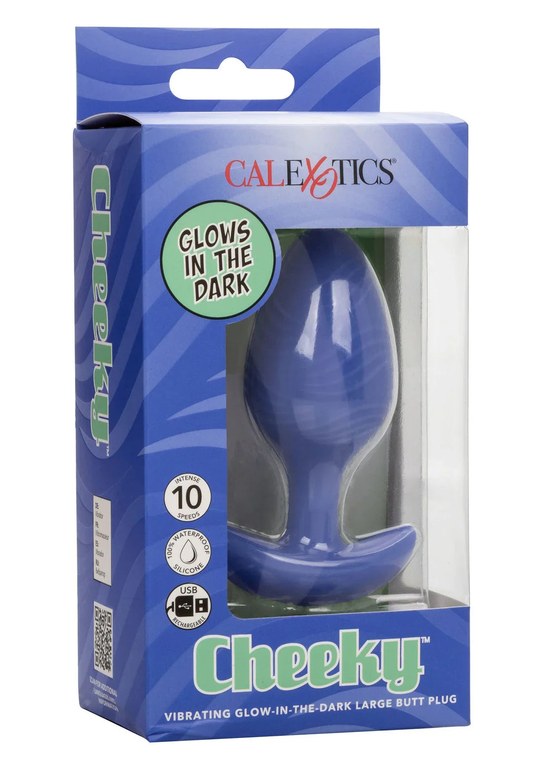 Cheeky Glow Vibrating Plug L by CalExotics - Happytoys Sexshop: Toys for Feeling Happy & Easy 😊 - Discreet geleverd