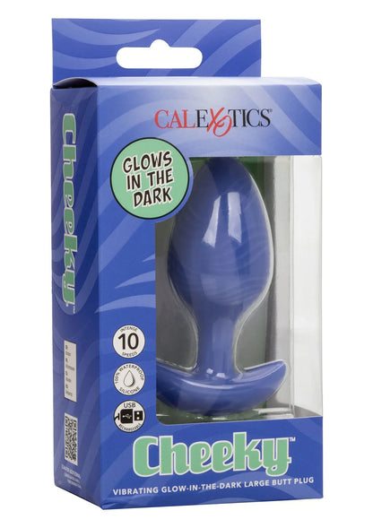 Cheeky Glow Vibrating Plug L by CalExotics - Happytoys Sexshop: Toys for Feeling Happy & Easy 😊 - Discreet geleverd
