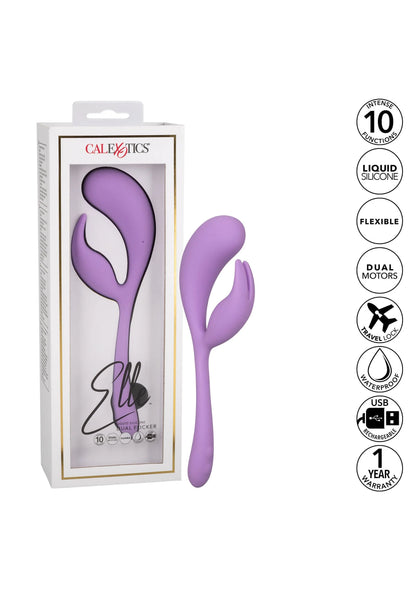 Bestel: Elle Liquid Silicone Dual Flicker Vibrator by CalExotics Elle - bij Happytoys.nl, happytoys.be, Happytoys.ae: erotische sex webshop | liever Happy dan Easy ⭐⭐⭐⭐⭐