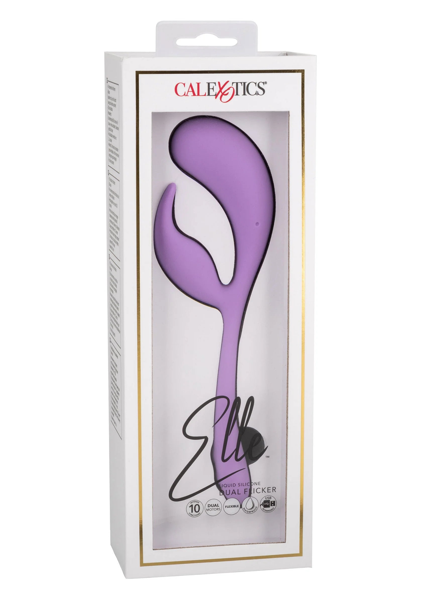 CALEXOTICS verpakking van paarse dual-motor vibrator van vloeibaar siliconen
