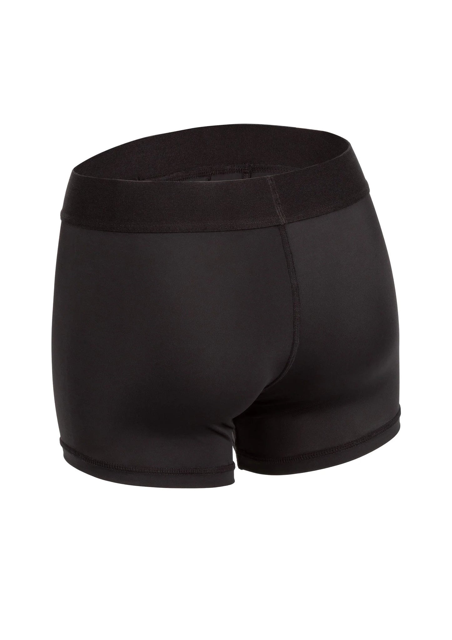 Zwarte boxerbrief met ronde opening voor strap-on, CalExotics