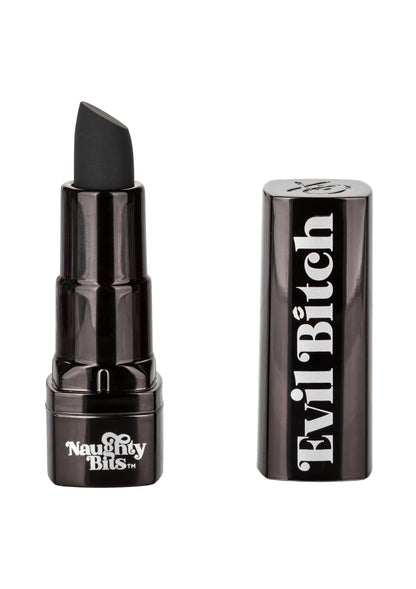 Zwarte lipstickvormige vibrator met losse huls en zwarte dop
