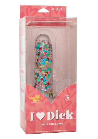 Doosverpakking van CalExotics I Love Dick hart-gevulde dong