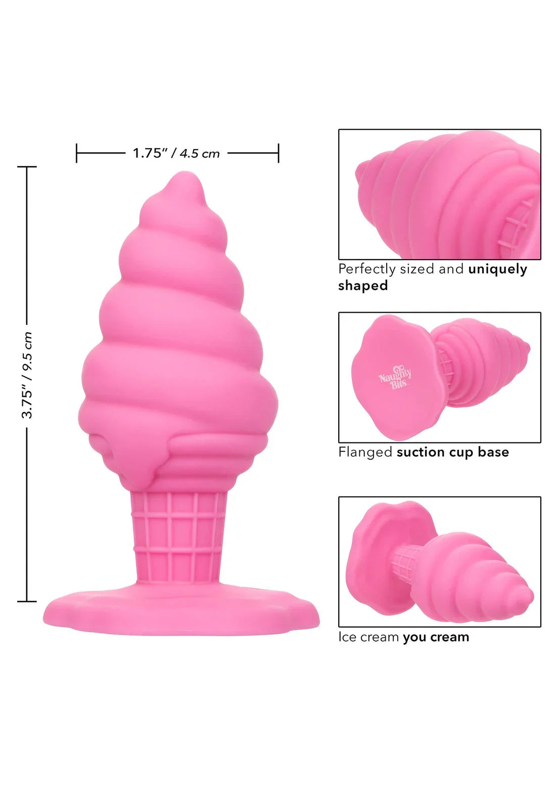 Yum Bum Ice Cone Butt Plug by CalExotics - Happytoys Sexshop: Toys for Feeling Happy & Easy 😊 - Discreet geleverd