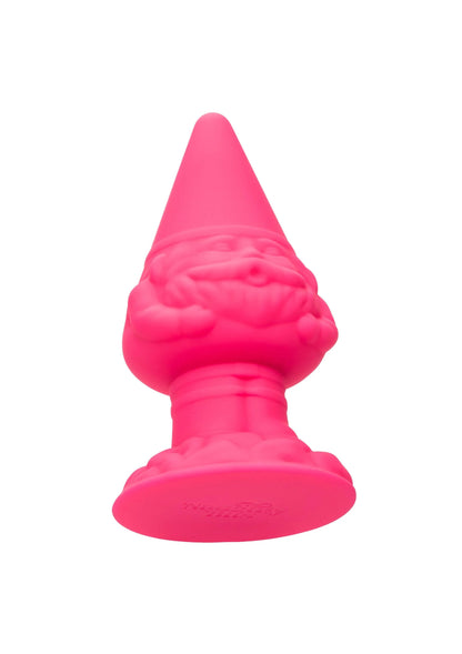 CalExotics roze gnom-vormige anale plug met reliëf en brede voet