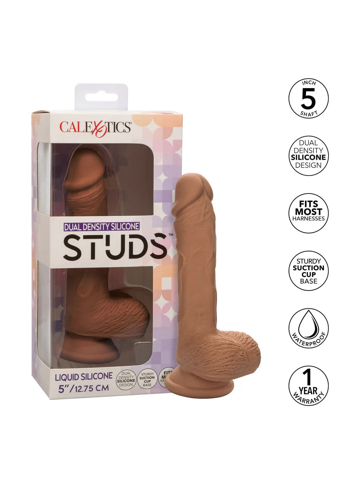 Dual Density Silicone Stud 5 inch by CalExotics - Happytoys Sexshop: Toys for Feeling Happy & Easy 😊 - Discreet geleverd