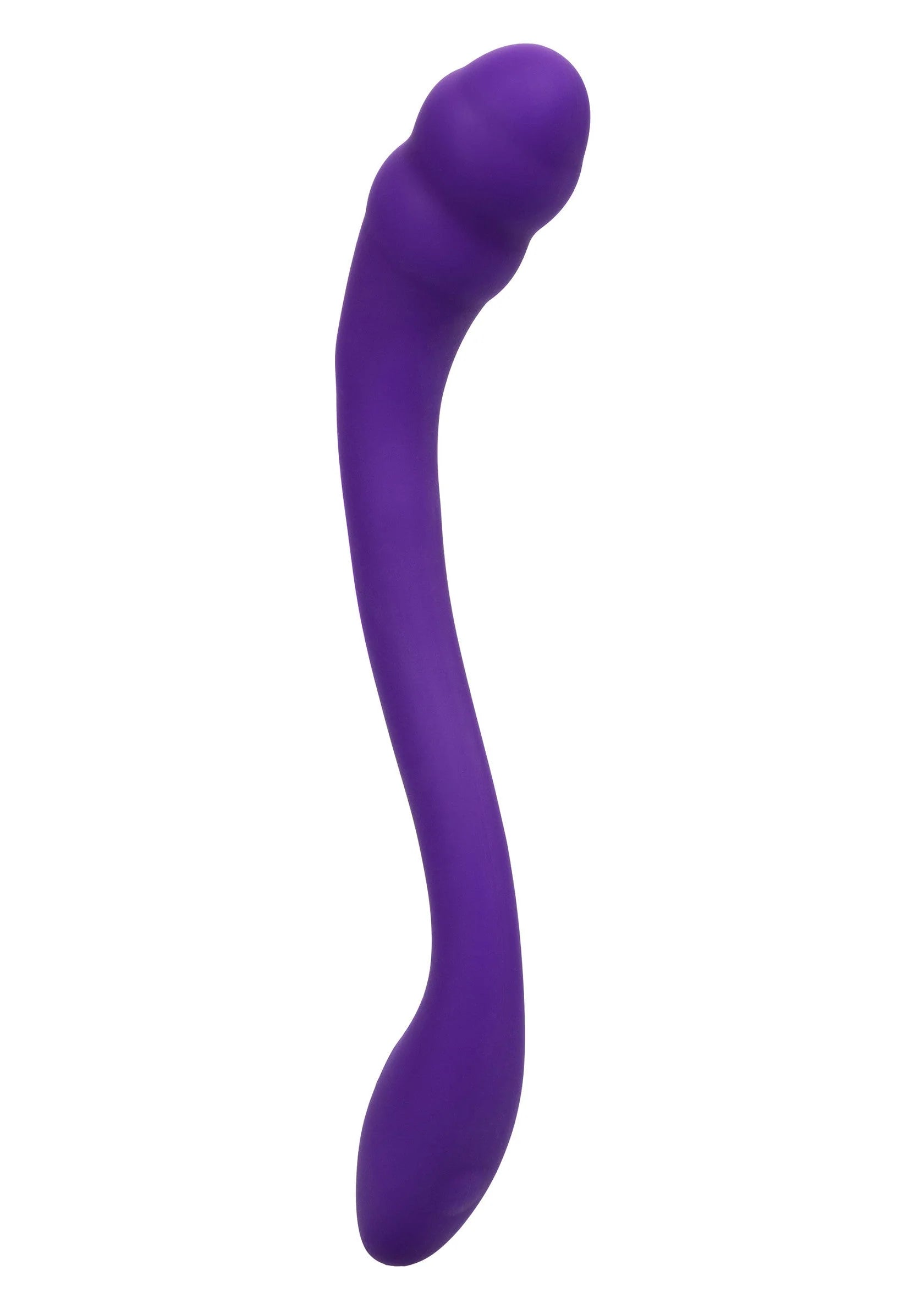 Paarse flexibele vibrator in staande positie met afgeronde uiteinden