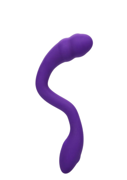 Paarse U-vorm vibrator met gebogen steel, glad oppervlak