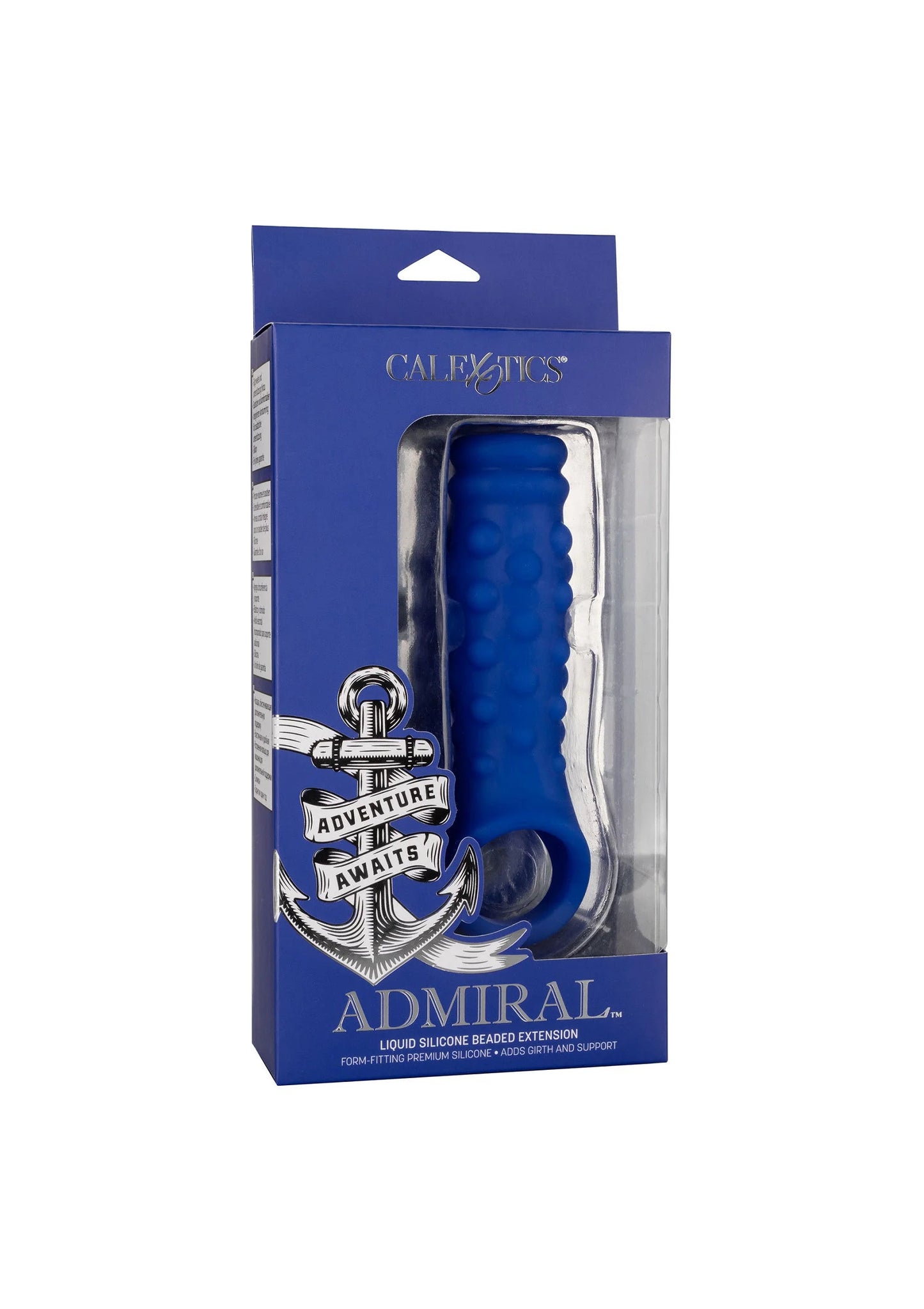 CalExotics Admiral siliconen extensie in verpakking met metalen haaksluiting
