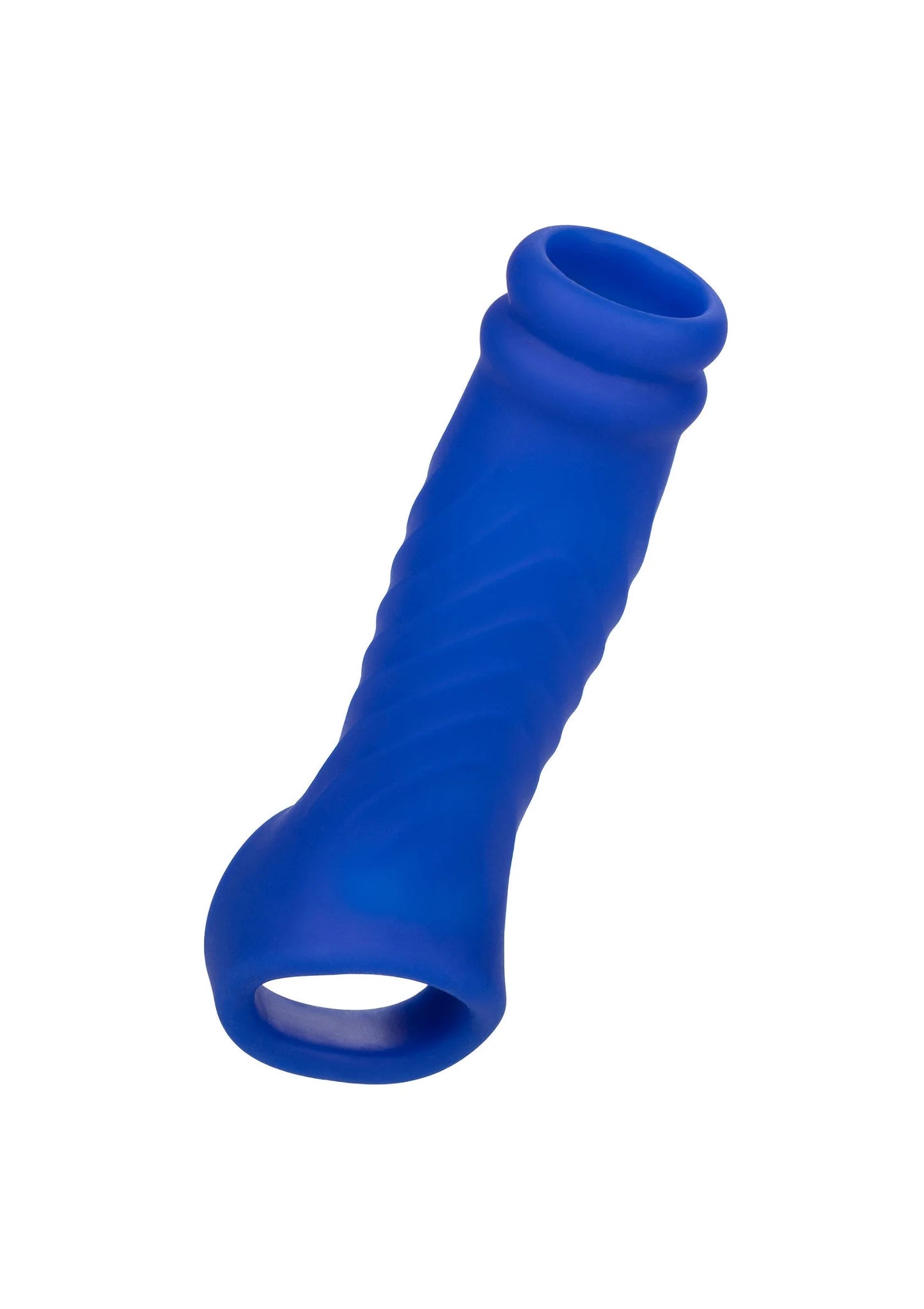 Blauwe siliconen extensie met open ring en holle punt