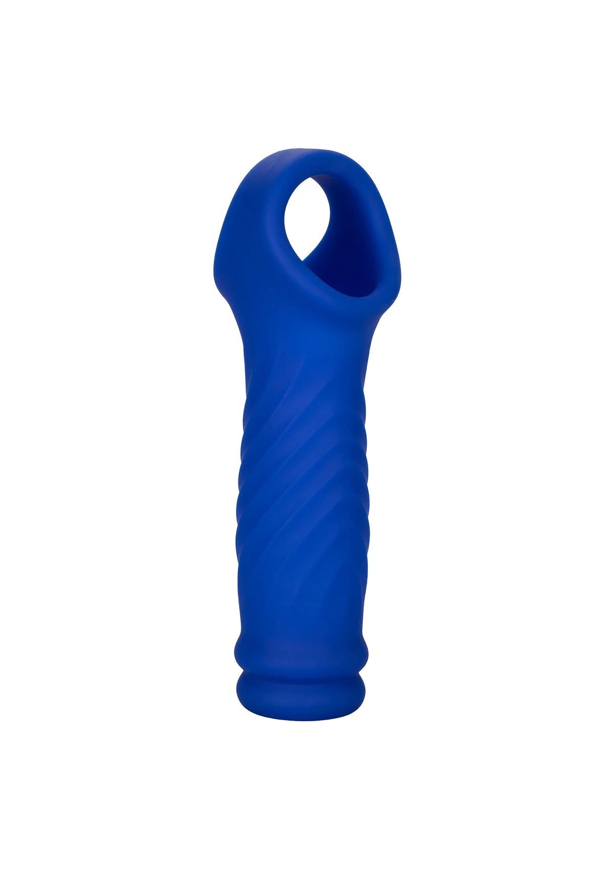 Blauwe siliconen extensie met smalle hals en open ring