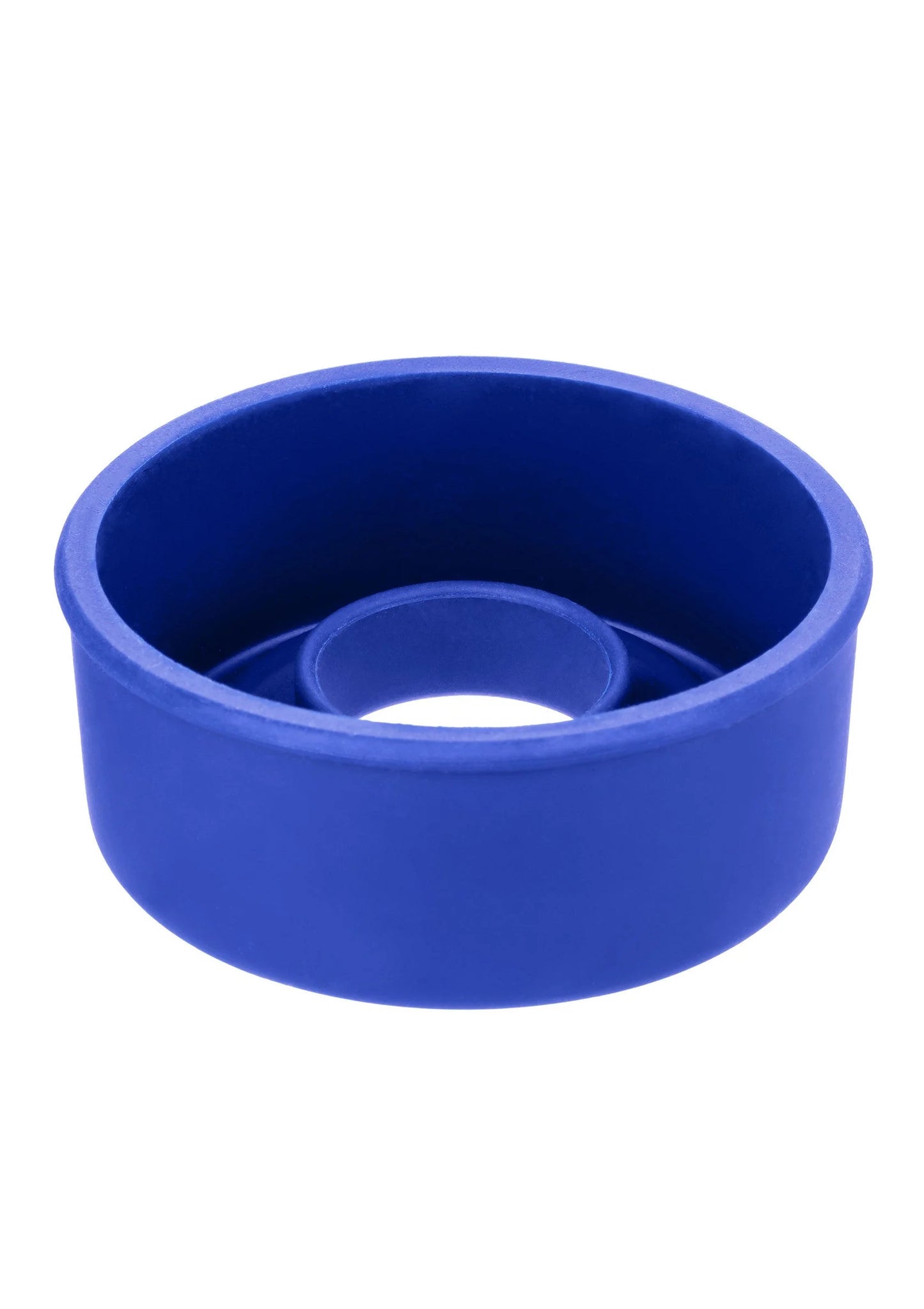 Blauwe onderring met open binnenkant en ronde opening
