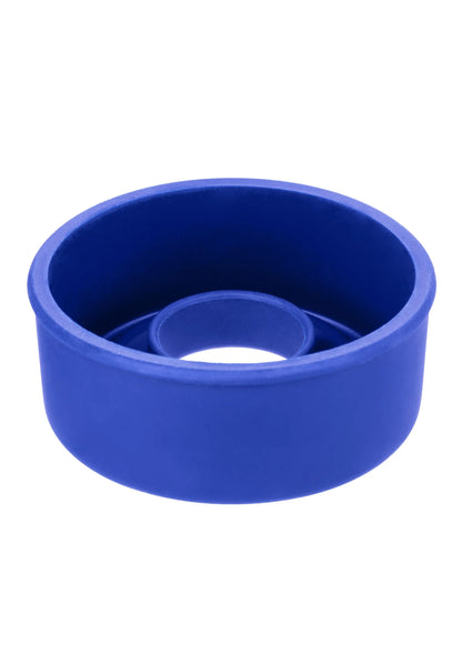 Blauwe onderring met open binnenkant en ronde opening