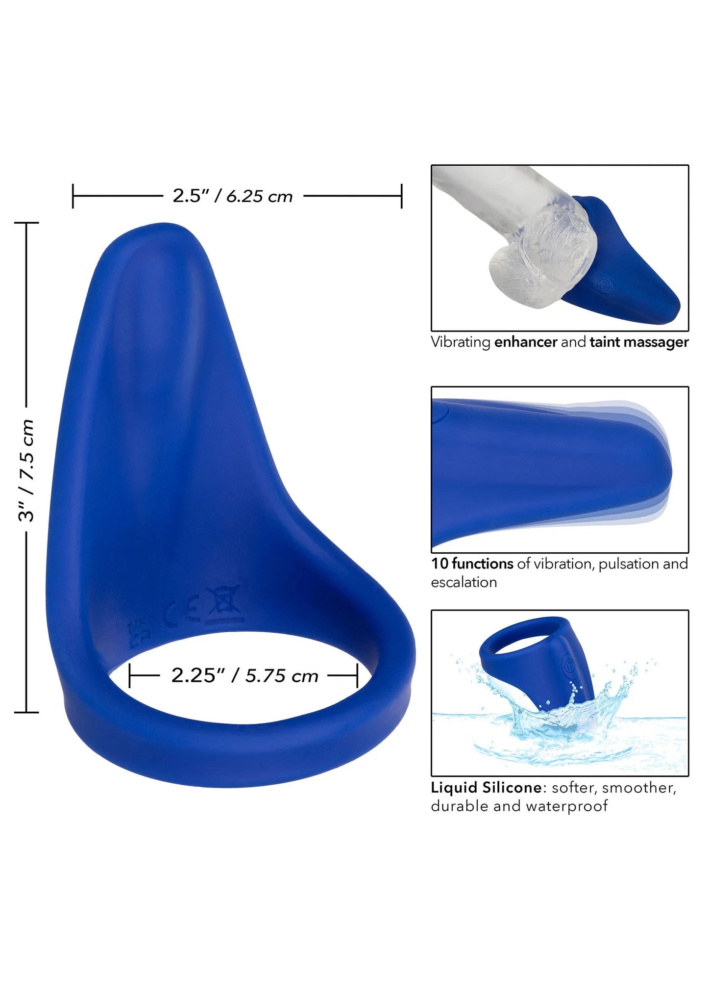 Admiral Liquid Silikon Perineum Vibrationsmassager & Ring von CalExotics Admiral