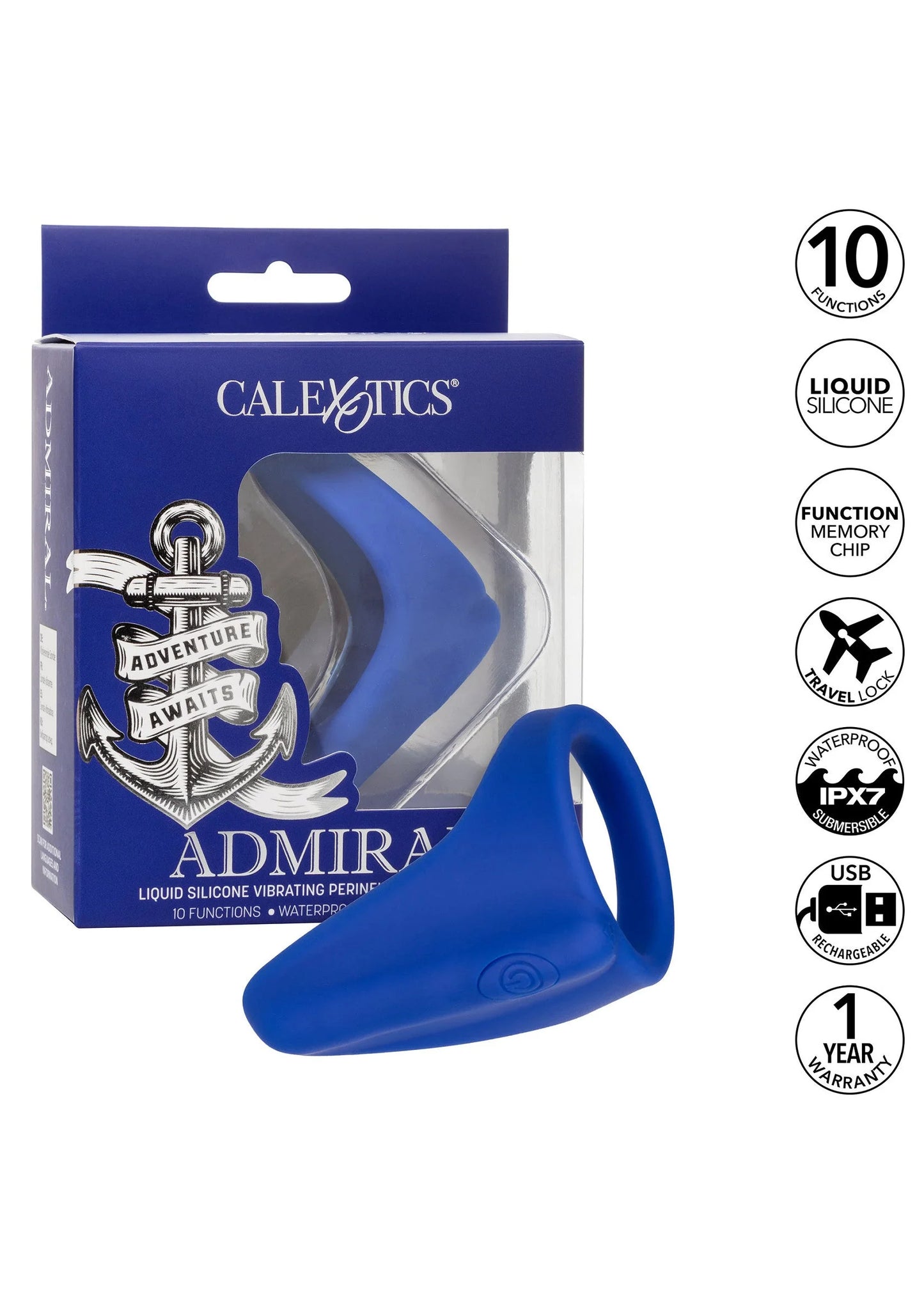 Admiral Liquid Silikon Perineum Vibrationsmassager & Ring von CalExotics Admiral