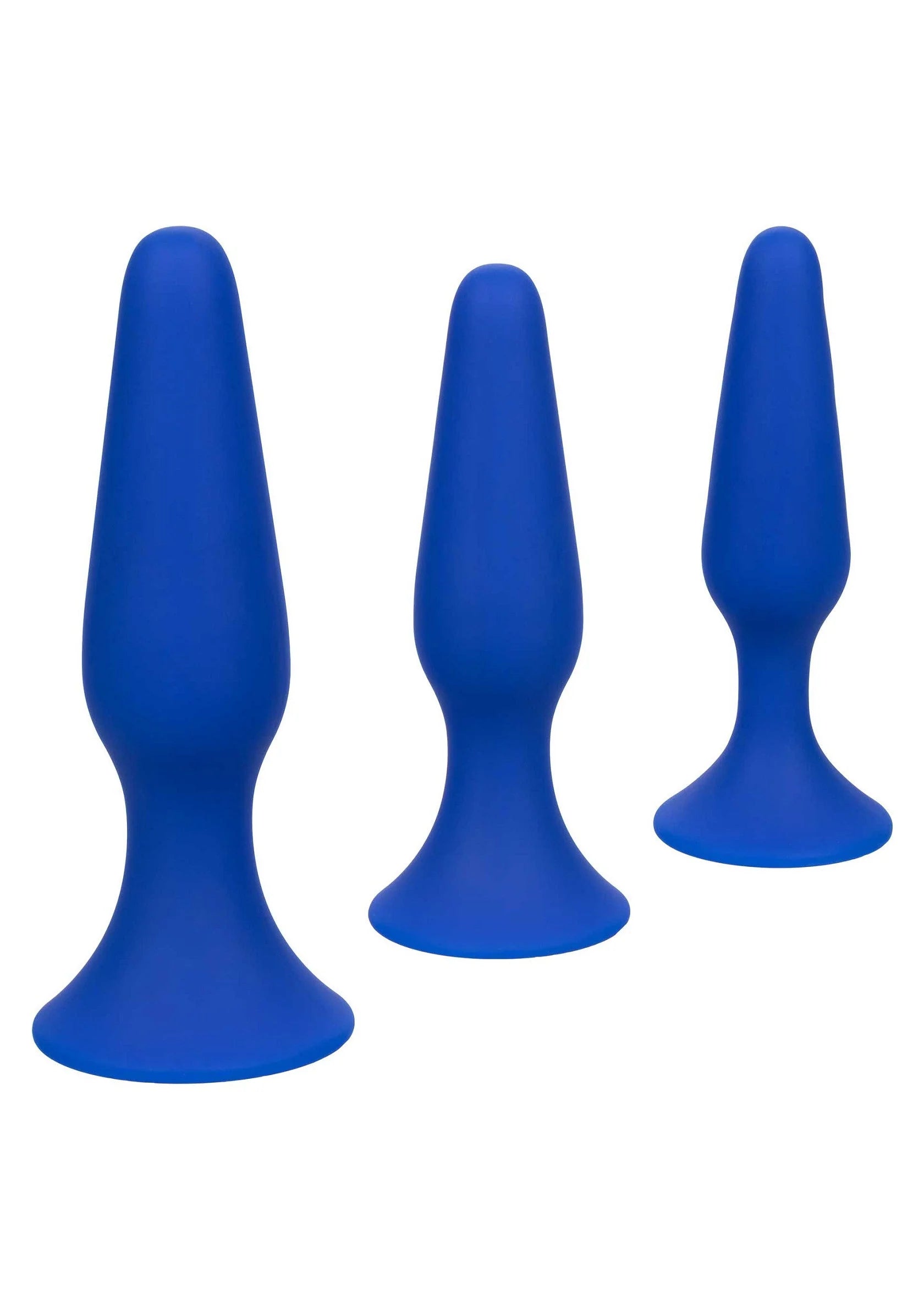Blauwe anale trainer probs in set van 3 maten, elk met brede basis
