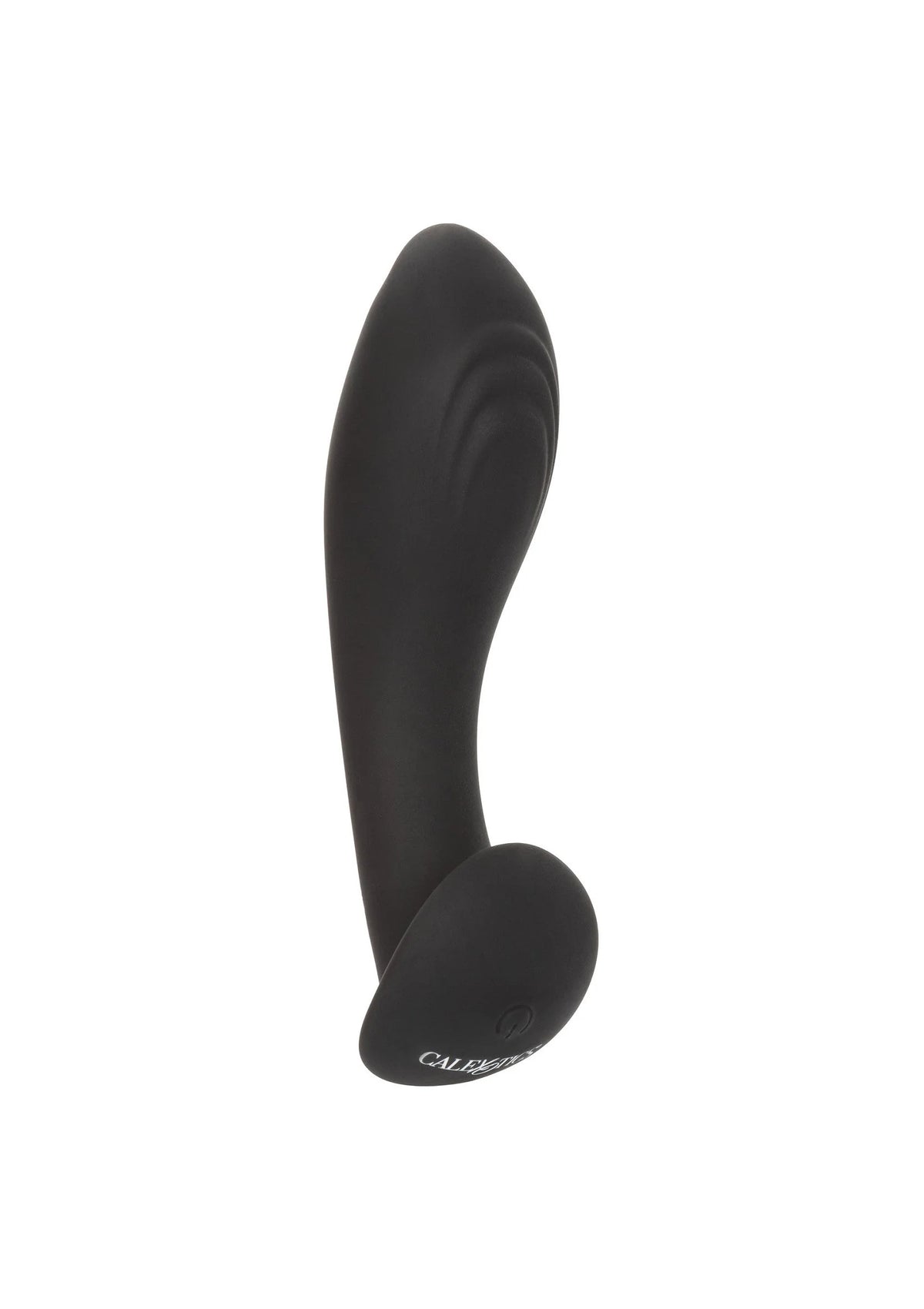 Zwarte flexibele probe vibrator met brede kop boven ronde basis.