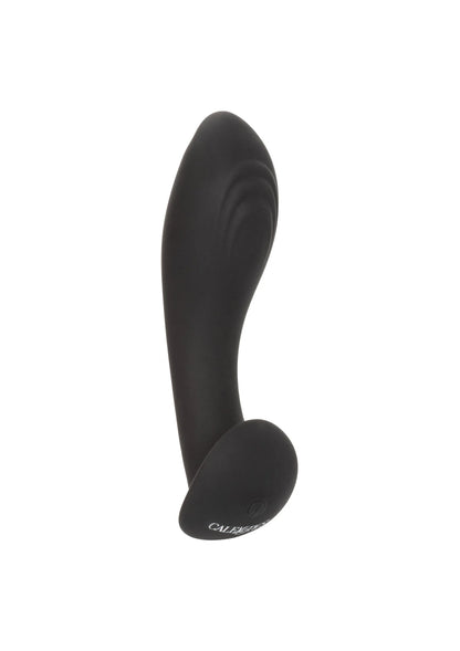 Zwarte flexibele probe vibrator met brede kop boven ronde basis.