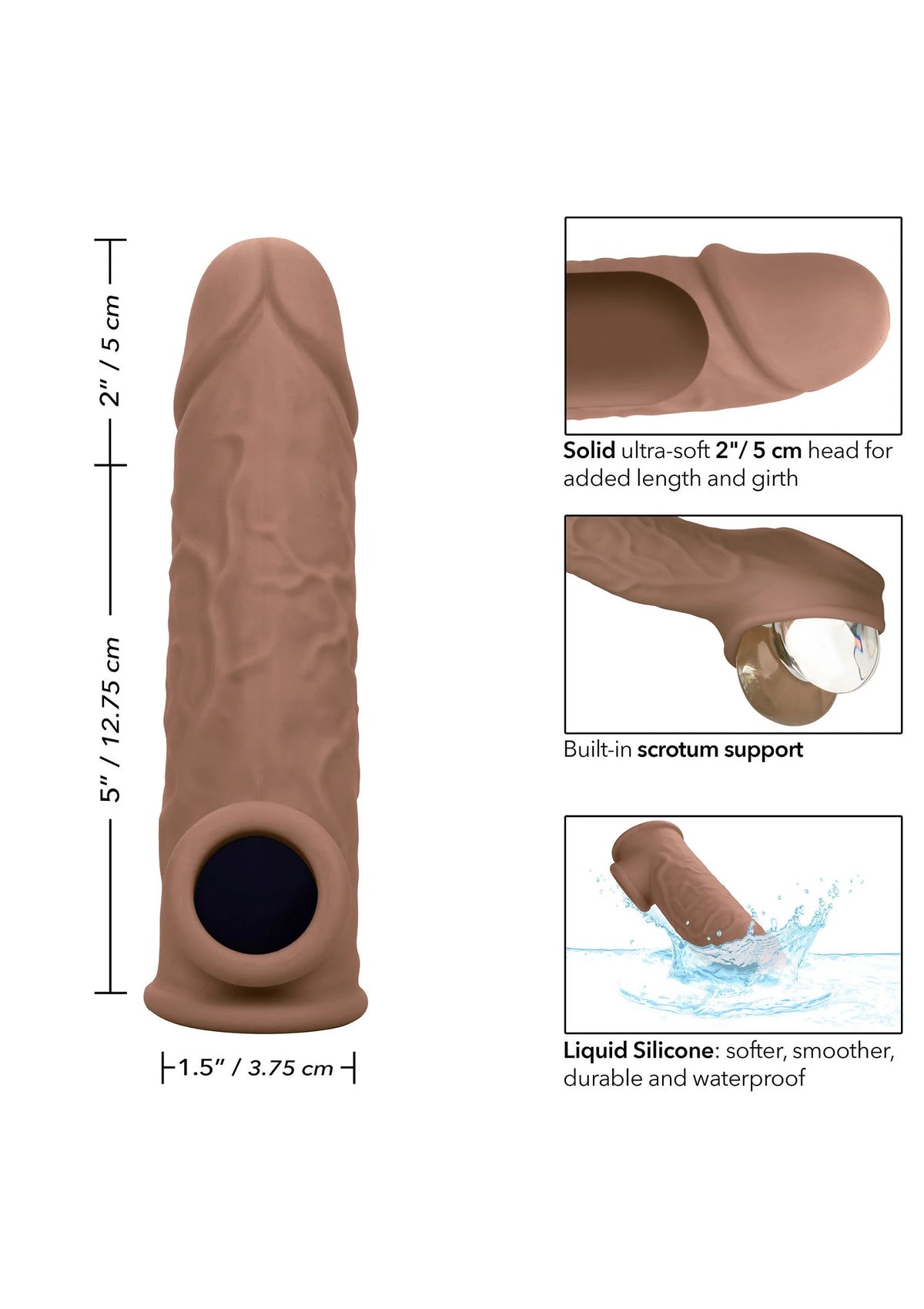 Bestel: Life - Like Extension 7 inch - bij Happytoys: de erotische sex webshop | liever Happy dan Easy ⭐⭐⭐⭐⭐