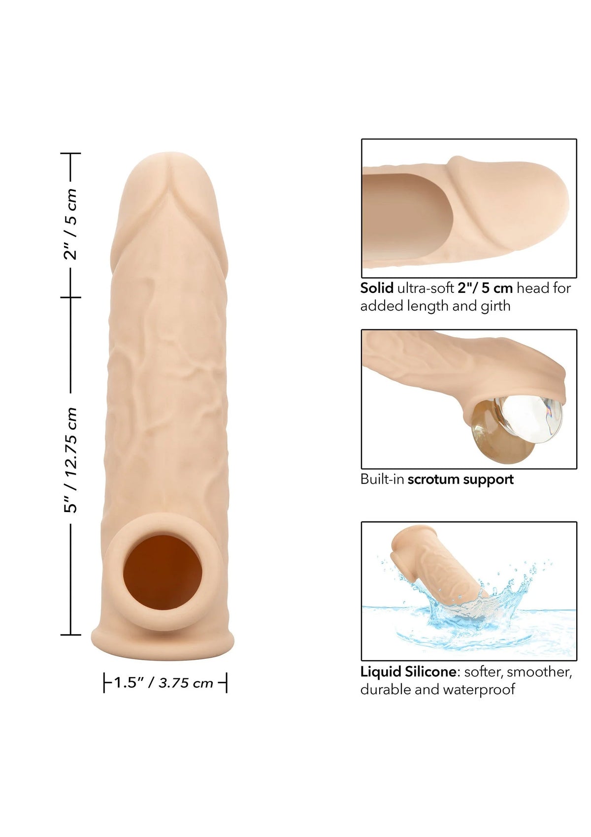 Bestel: Life - Like Extension 7 inch - bij Happytoys: de erotische sex webshop | liever Happy dan Easy ⭐⭐⭐⭐⭐
