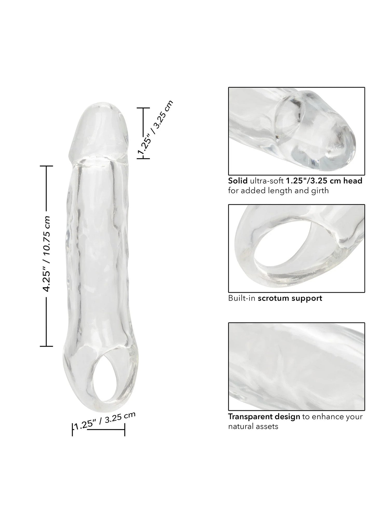 Beste vandaag nog: Performance Maxx Clear Extension 5.5' by CalExotics - bij Happytoys