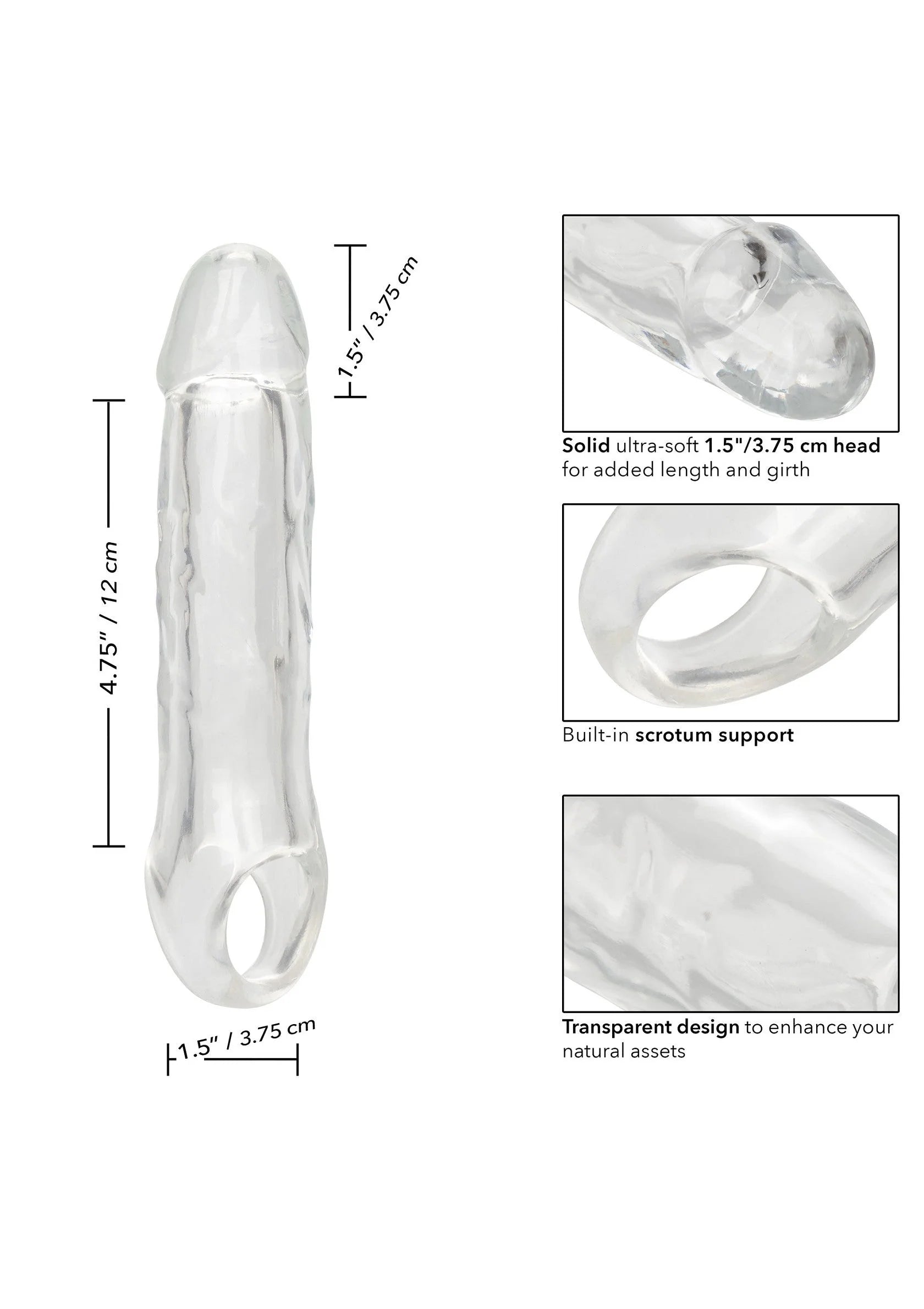 Beste vandaag nog: Performance Maxx Clear Extension 6.5' by CalExotics - bij Happytoys