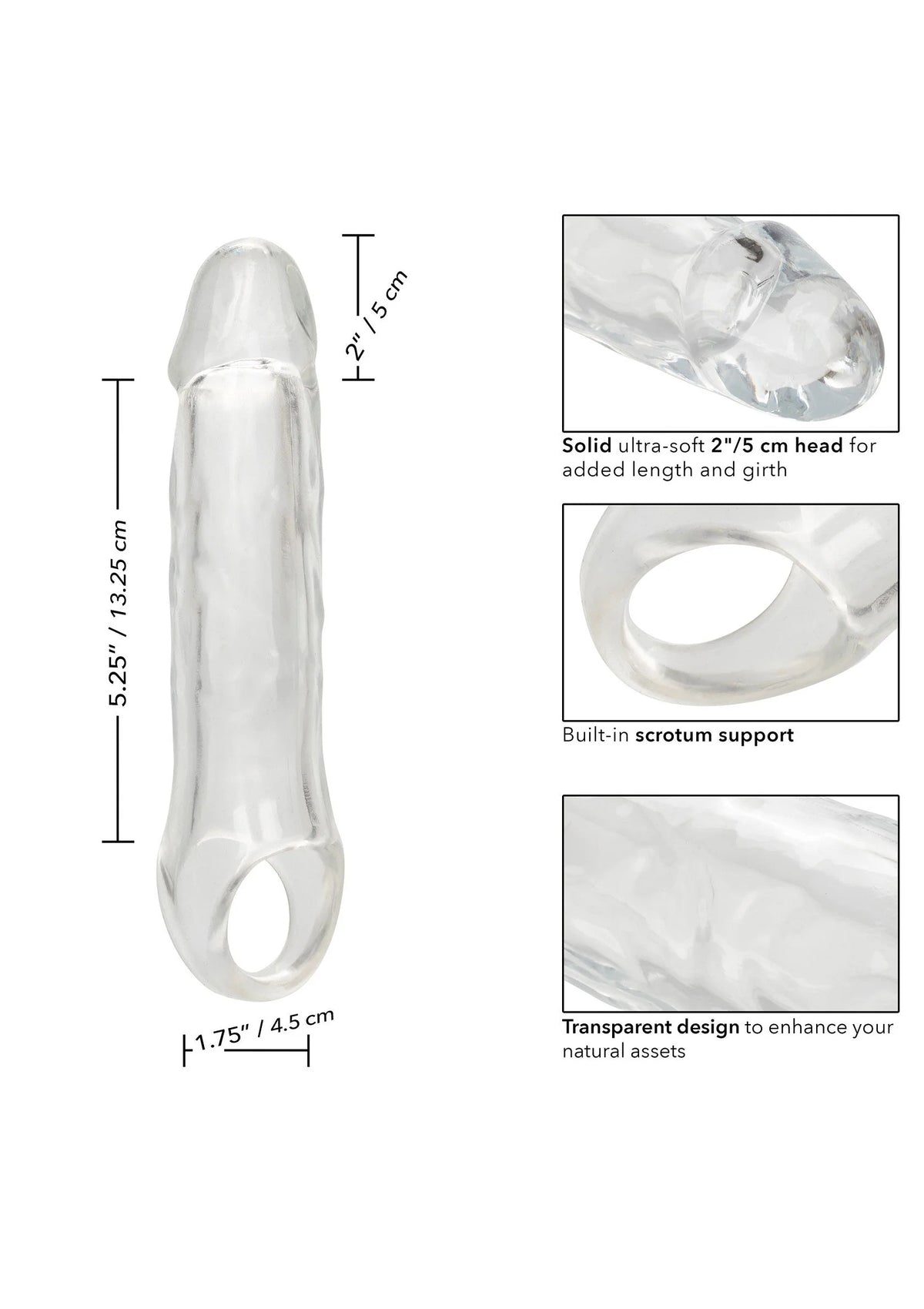 Beste vandaag nog: Performance Maxx Clear Extension 7.5' by CalExotics - bij Happytoys