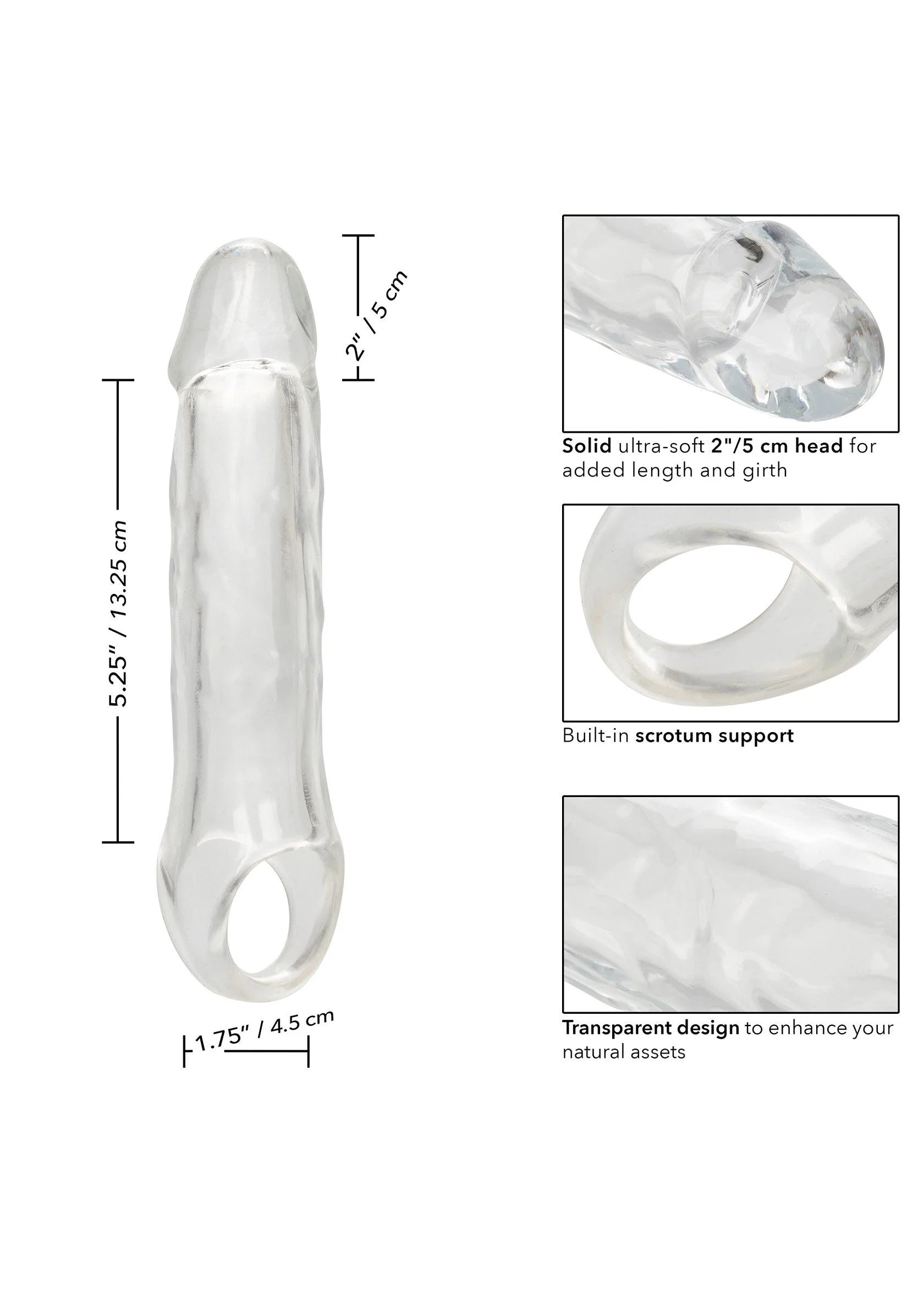 Beste vandaag nog: Performance Maxx Clear Extension 7.5' by CalExotics - bij Happytoys