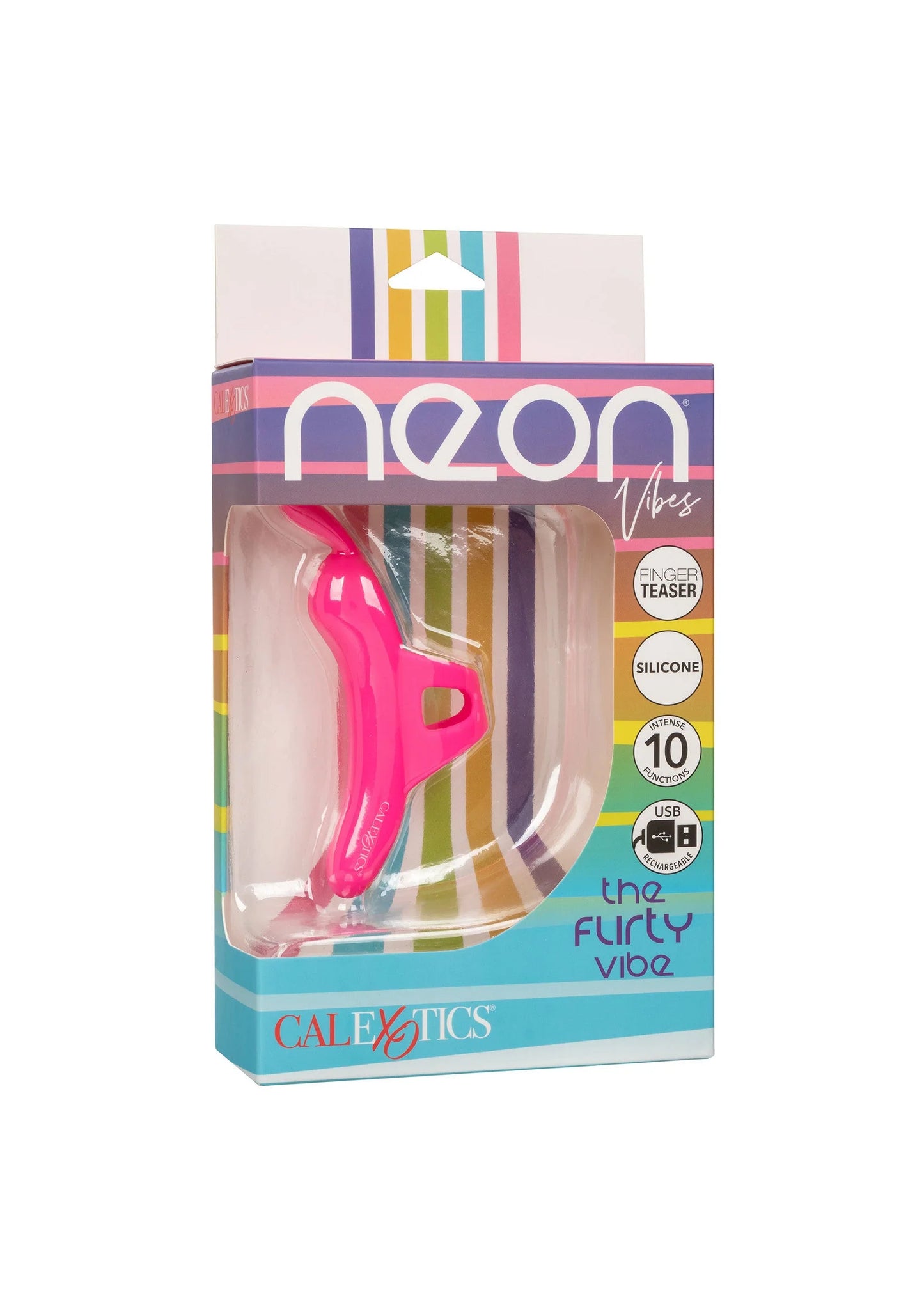 Verpakkingsdoos CalExotics Neon Vibes vingerteaser 'Flirty Vibe' in roze