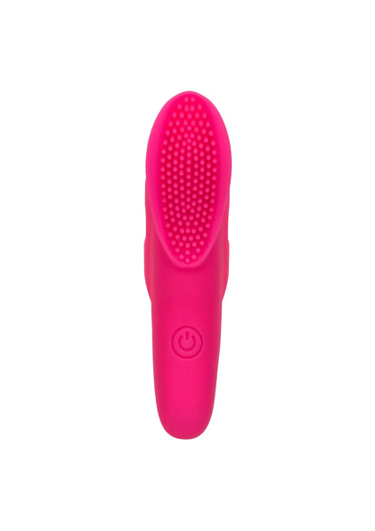 CalExotics nubby vibe vibratormassager, roze ovale kop met textuur en aan/uit-knop