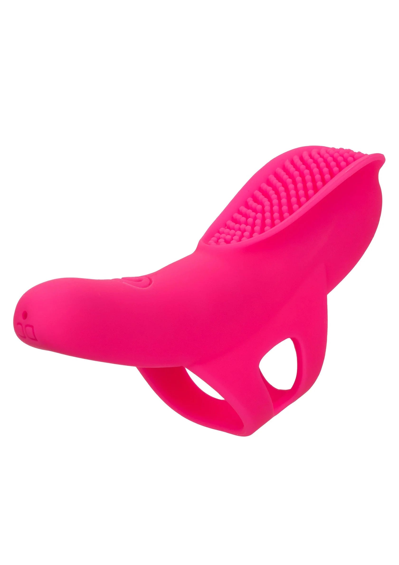 CalExotics nubby vibe vibratormassager, roze kop met noppenstructuur en brede greep