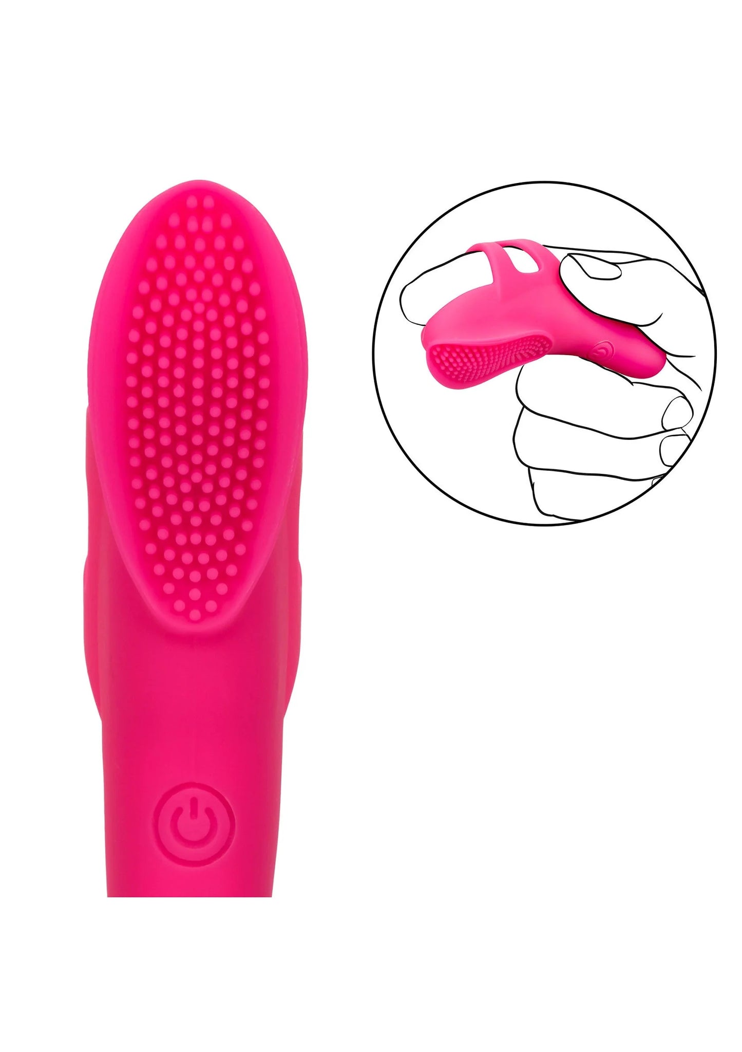 Roze vingertriller met detail van puntige knoppen op de kop