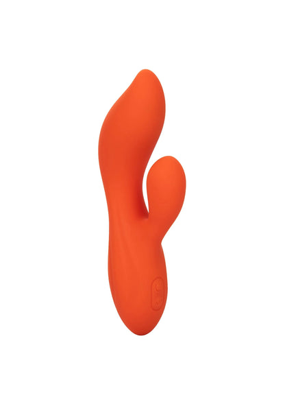 Oranje dual-teaser van vloeibare siliconen, slanke vorm met twee openingen