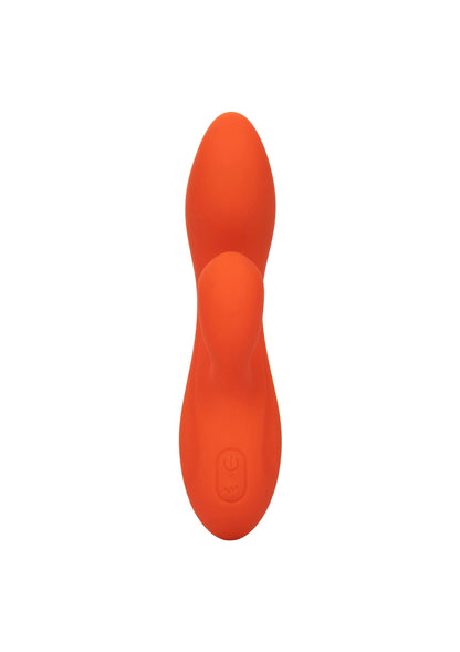 CalExotics Stella liquid silicone dual teaser, oranje, slank met twee afgeronde uiteinden