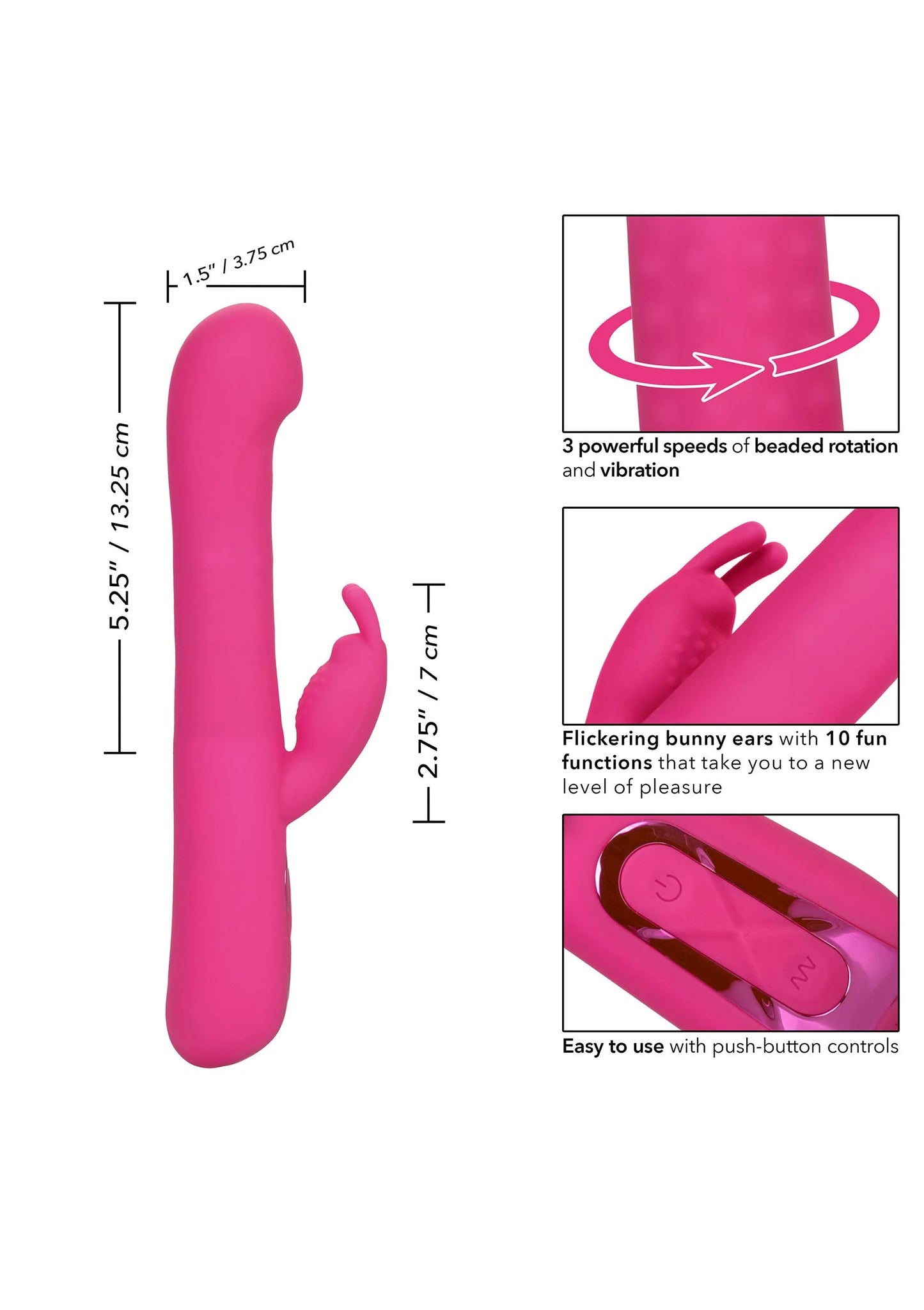 Beste vandaag nog: Jack Rabbit Elite Beaded G Rabbit by CalExotics - bij Happytoys