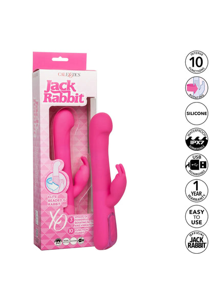Beste vandaag nog: Jack Rabbit Elite Beaded G Rabbit by CalExotics - bij Happytoys