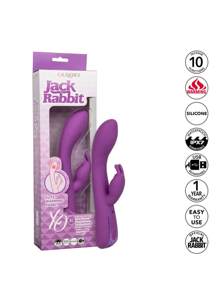 Beste vandaag nog: Jack Rabbit Elite Warming Rabbit vibrator by CalExotics - bij Happytoys