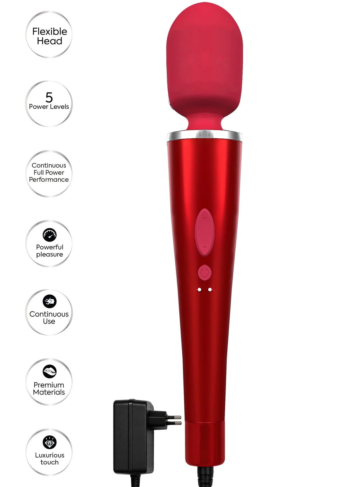 Pro Wand Wired 220V Massager by Caresse