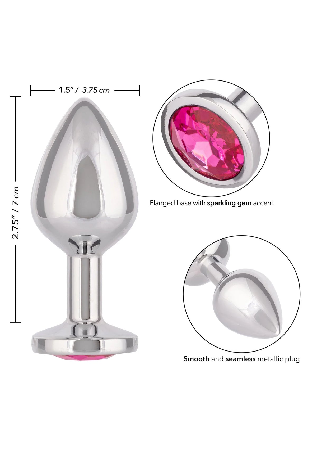 Beste vandaag nog: Jewel Large Rose Plug by CalExotics - bij Happytoys