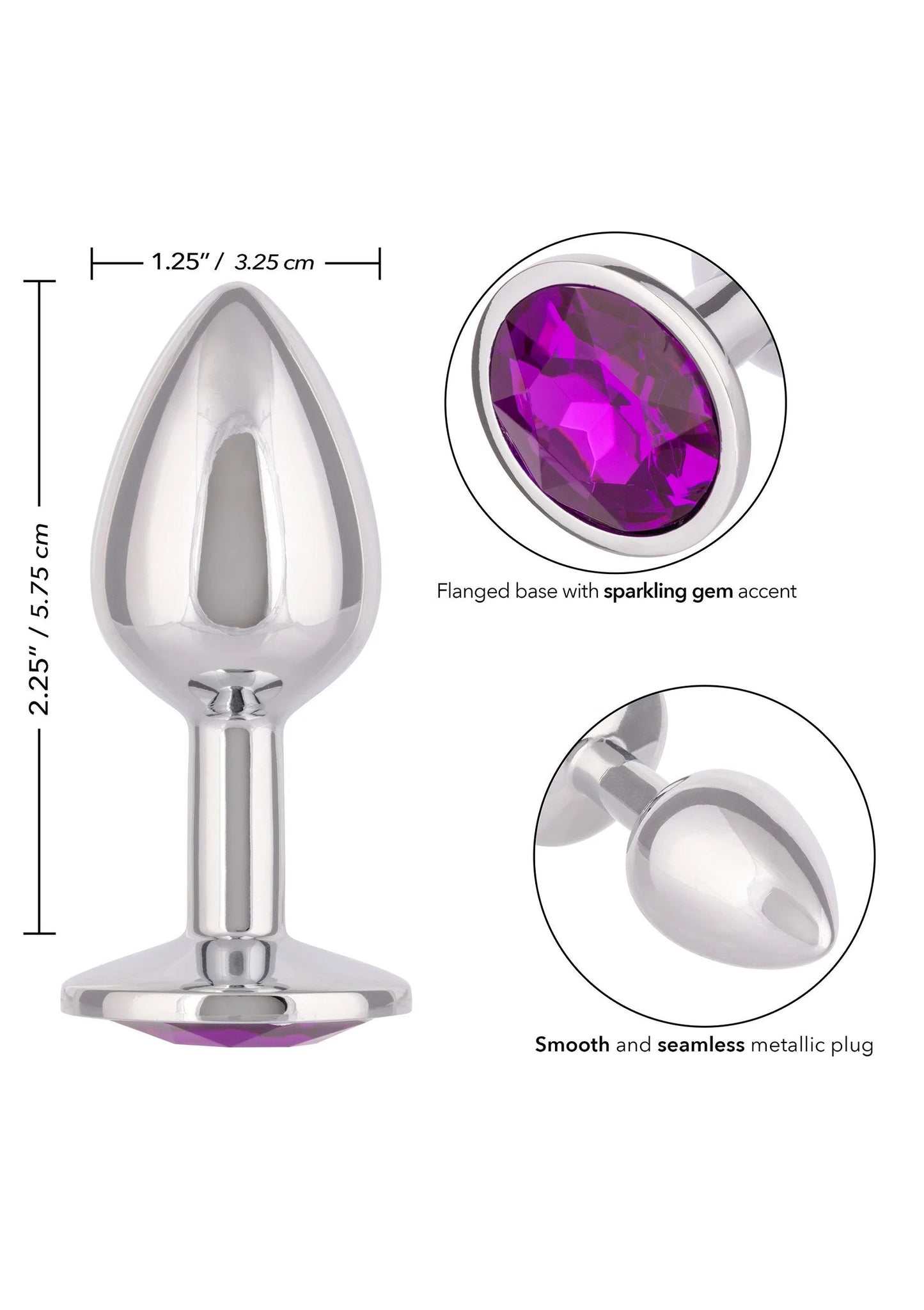 Beste vandaag nog: Jewel Small Amethyst Plug by CalExotics - bij Happytoys