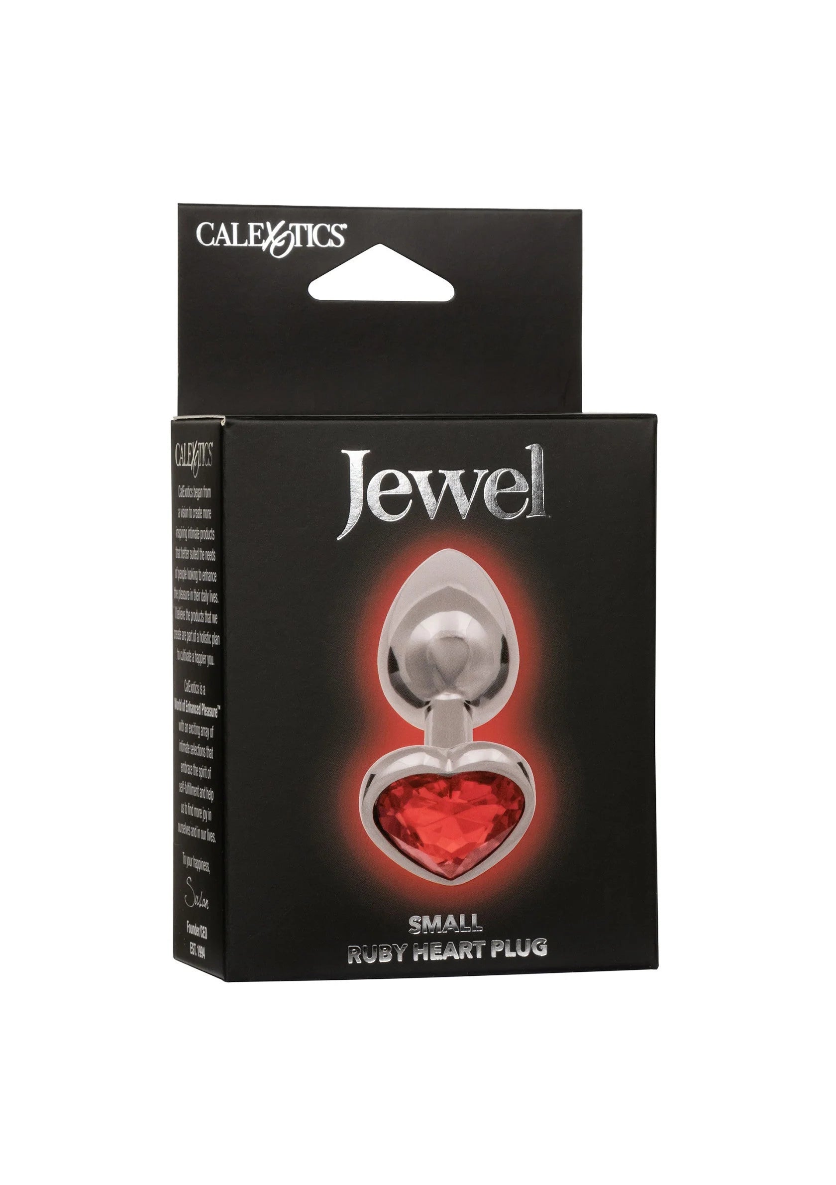 Beste vandaag nog: Jewel Small Ruby Heart Plug by CalExotics - bij Happytoys