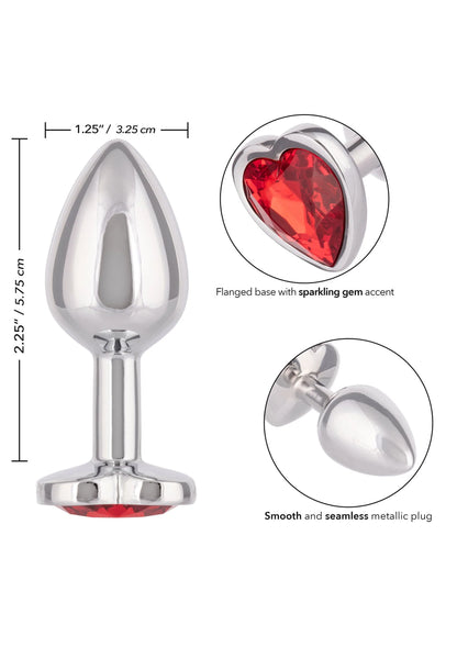 Beste vandaag nog: Jewel Small Ruby Heart Plug by CalExotics - bij Happytoys
