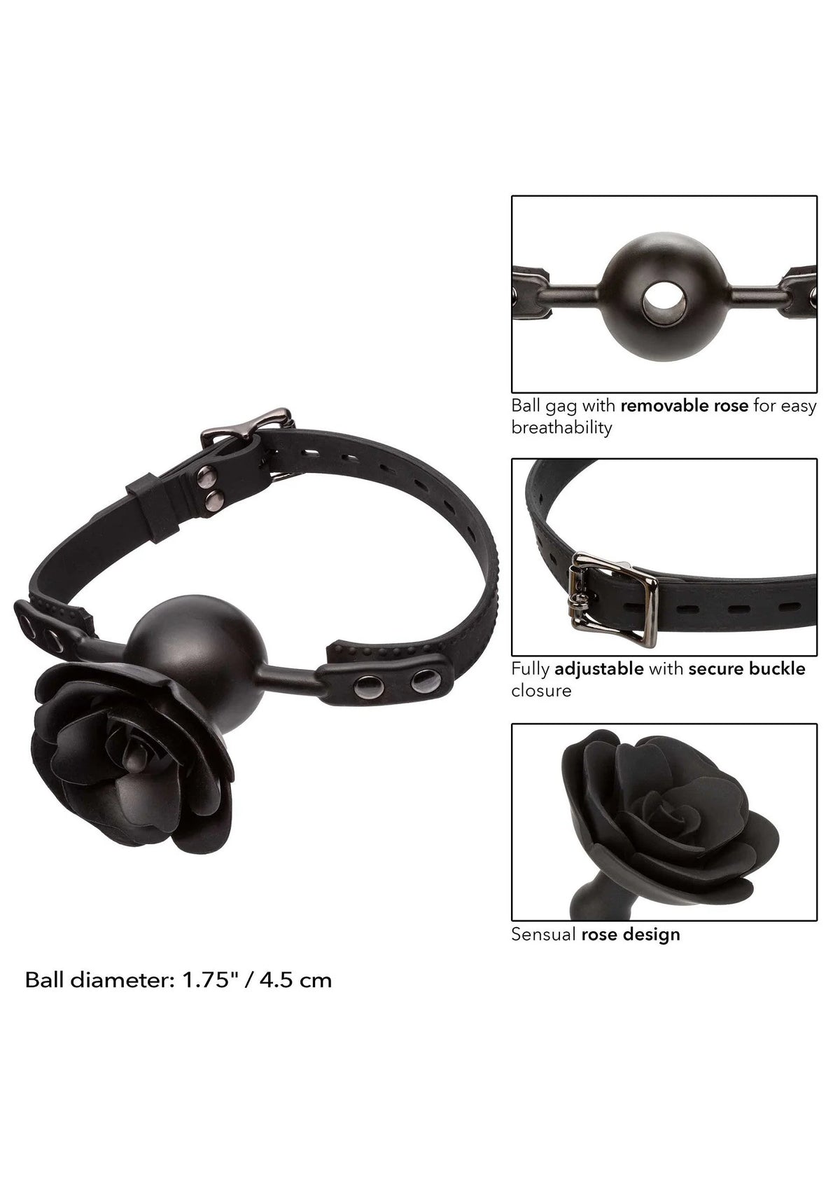 Beste vandaag nog: Forbidden Removable Rose Gag by CalExotics - bij Happytoys