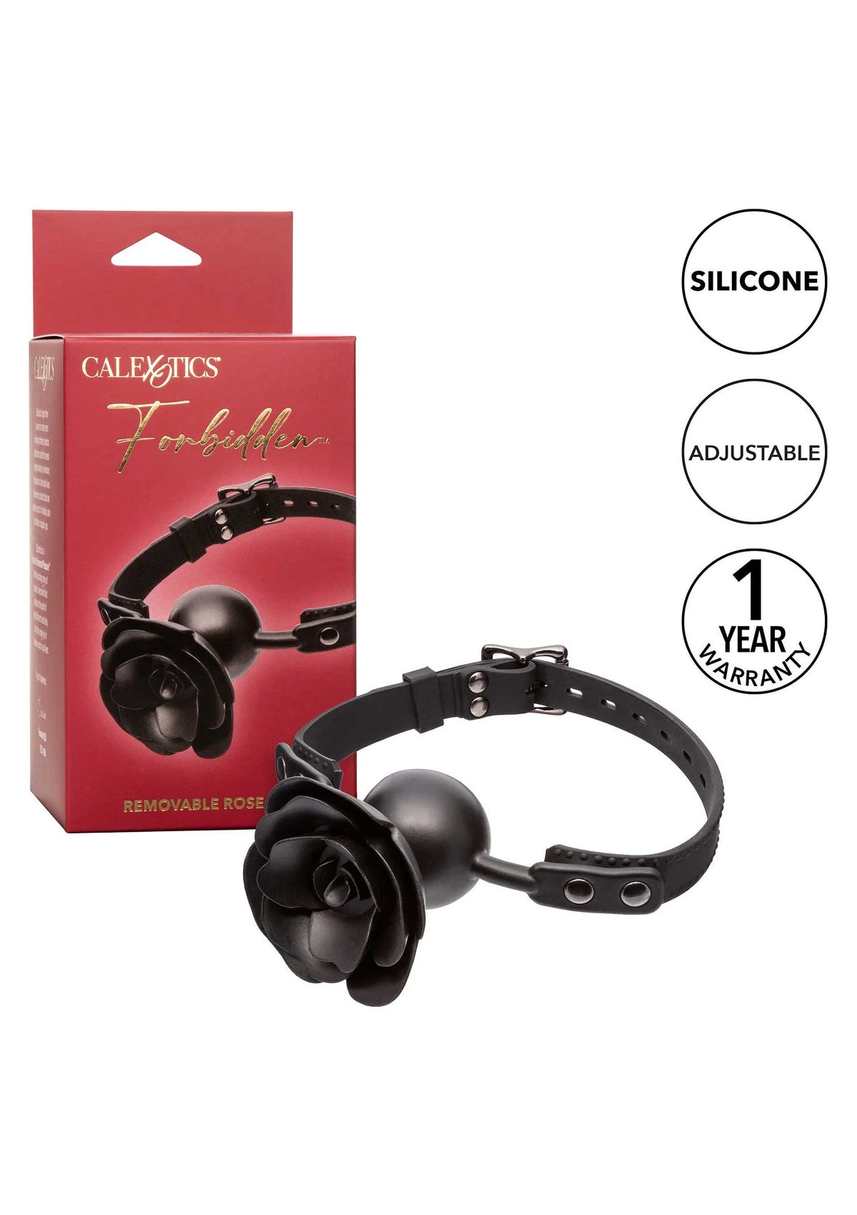 Beste vandaag nog: Forbidden Removable Rose Gag by CalExotics - bij Happytoys