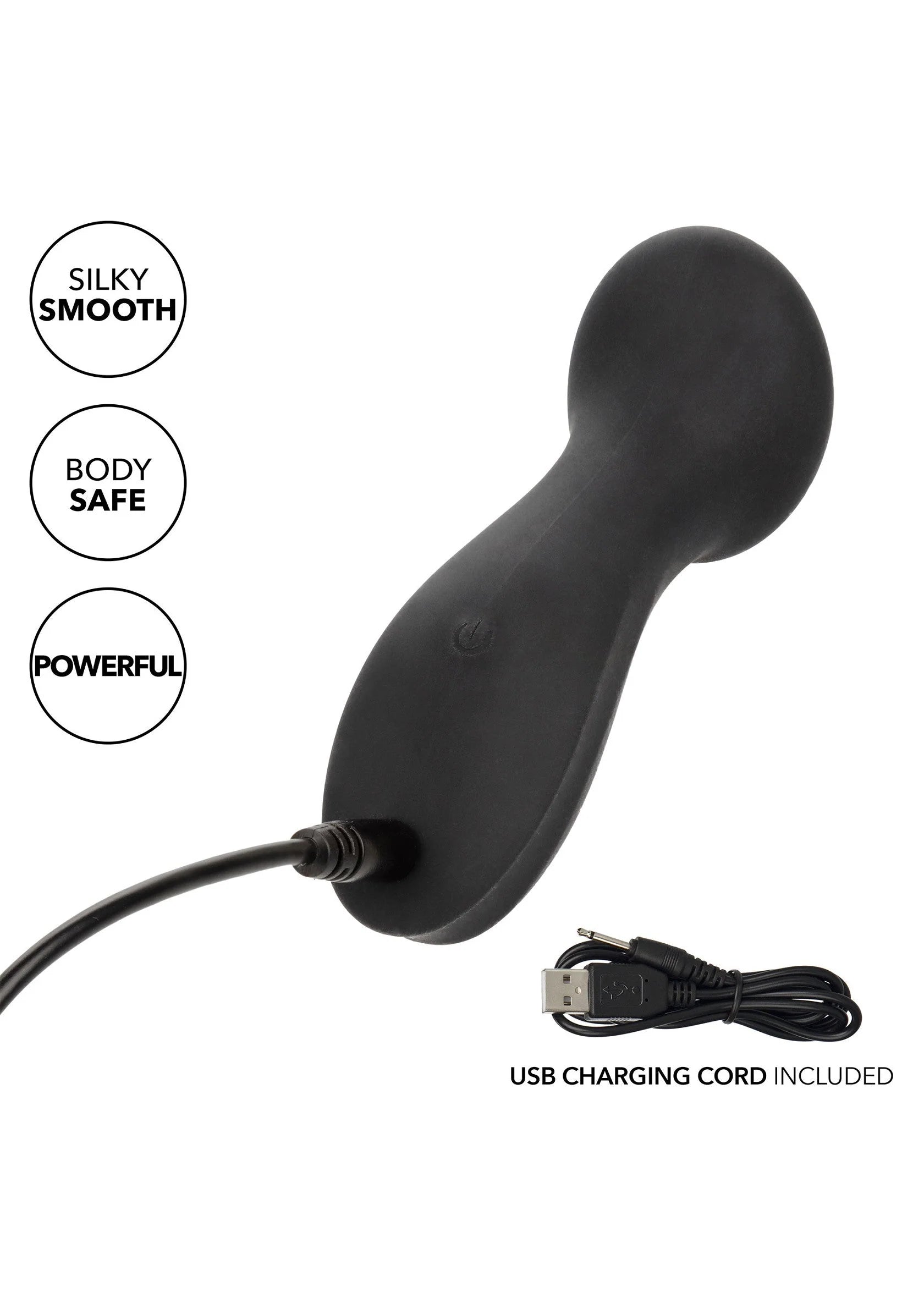 Zwarte mini massager met USB-oplaadsnoer inbegrepen