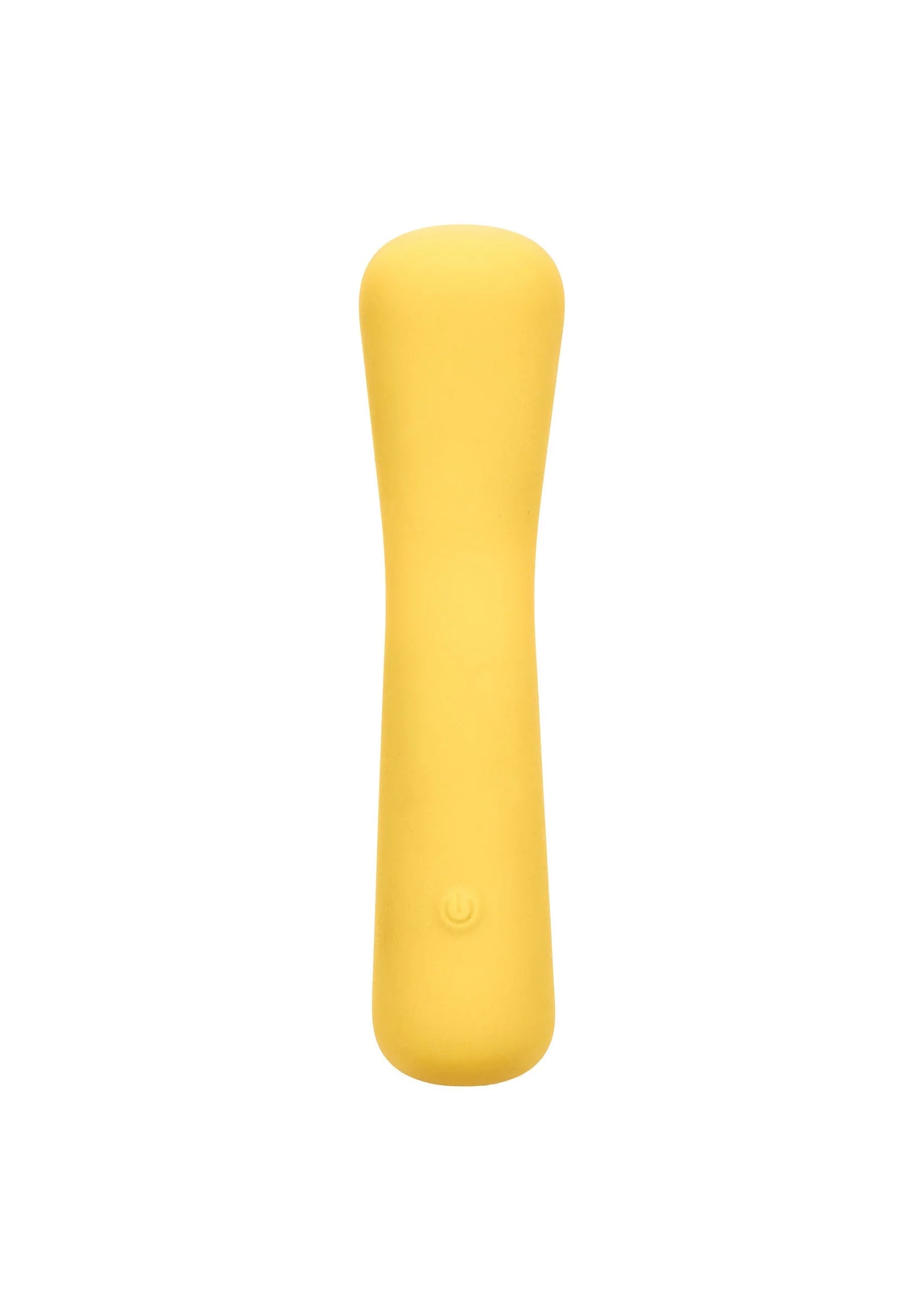 Gele mini flexibele vibratiestick van CalExotics, rechtop staand model
