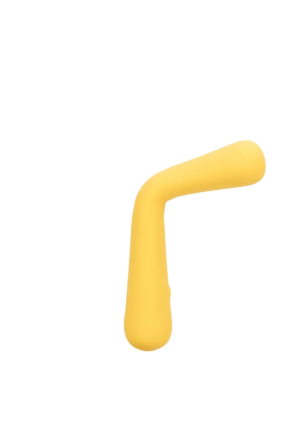 Mini flexibele handvibrator met gele, gebogen uiteinden