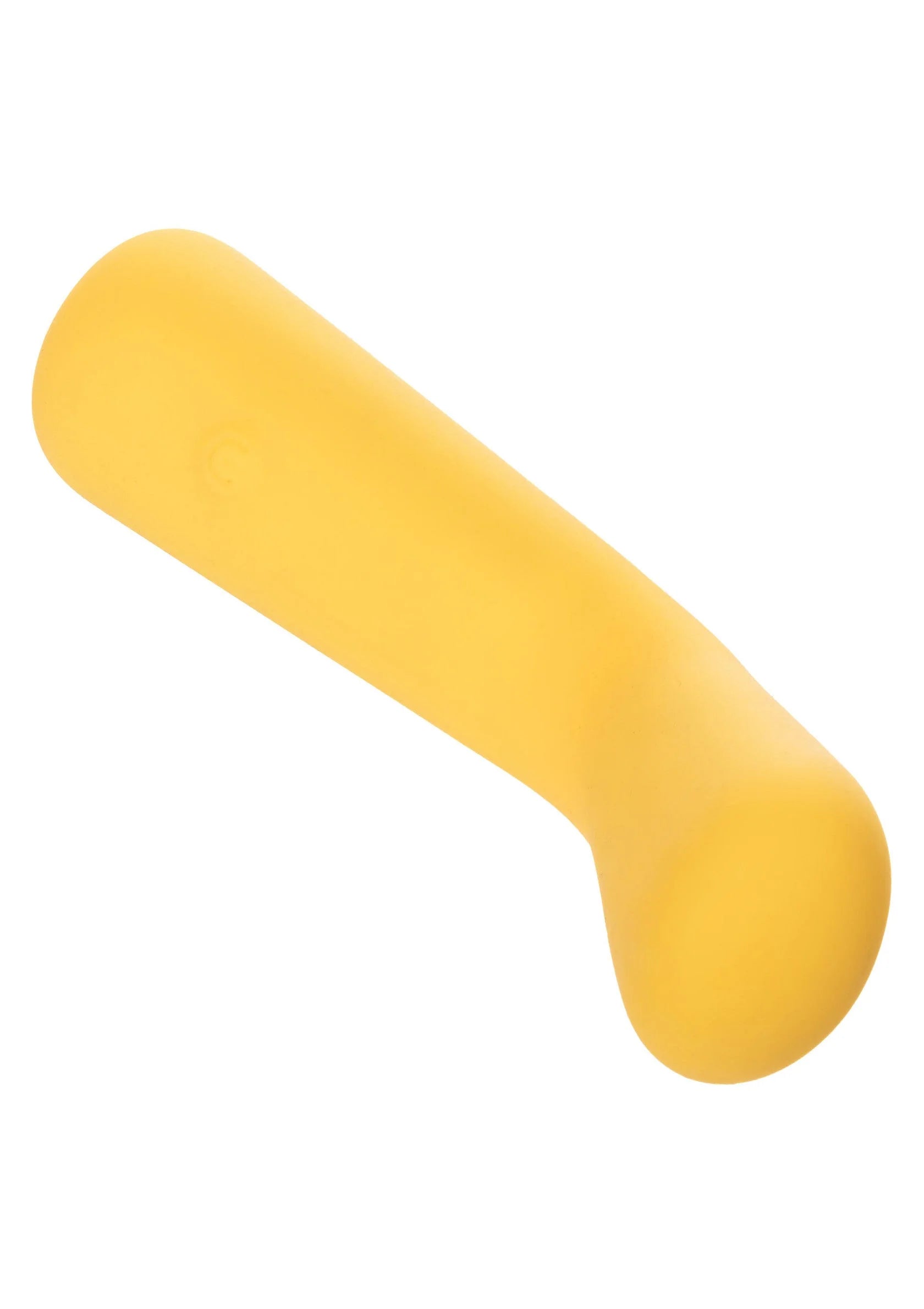 Gele mini flexibele vibratiestick van CalExotics, zijdelingse weergave